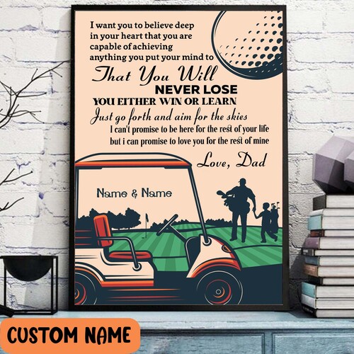 Golf With Dad Love You For The Rest Of Mine Poster Meaningful Gift For Father’s Day