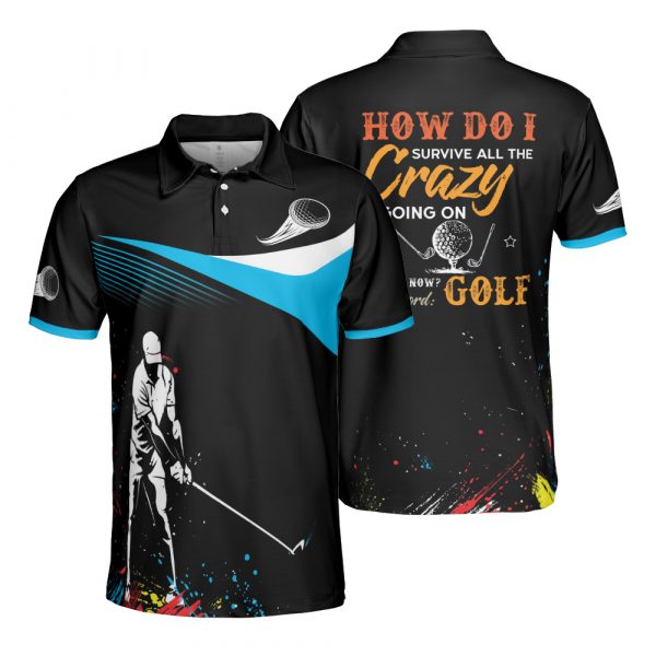 Golf Beer Drinker With Golfing Problem Polo Shirt For Men Golfer Player