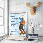 Mountaineering Life Lessons Poster Gift for Mountaineer Mountain Climber