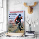 Personalized Mountain Biking Life Lesson Poster, Biking Lover, Inspirational Gift for Bikers