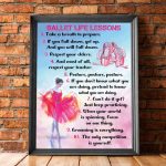 Ballet Life Lessons Poster – Personalized Gift for Ballerina Ballet Dancer Ballet Lover