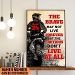 Personalized Cautious Don’t Live At All Motocross Poster, Gift for Motocross Rider