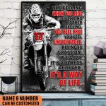 Personalized The Feeling When You Ride Motocross Poster, Gift for Motocross Rider