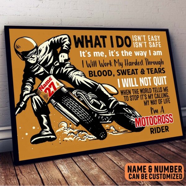 Motocross I’m A Motocross Rider – Personalized Wall Art Poster Dirt Bike Gifts