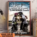 Motocross Couple Poster Gift for Motocross Riders Motorcycle Bikers Couple
