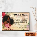 African American Afro Poster Gift for Black Girl Juneteenth Day Mother’s Day