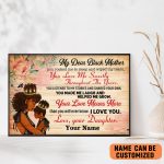 Black Mom Poster Best Gift For Mother’ Day, Personalized To My Queen And Princess
