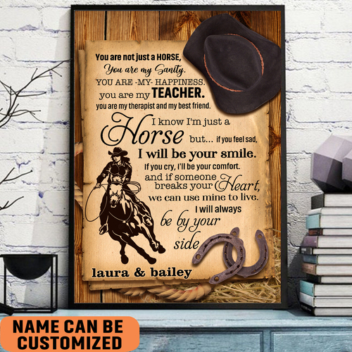 Personalized Cowgirl Poster – You Are Not Just A Horse Gift Home Decor