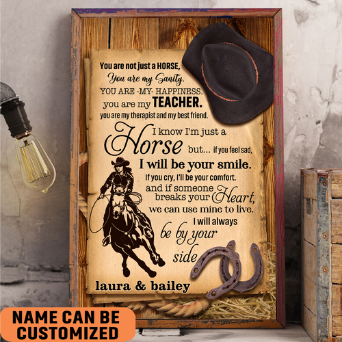 Personalized Cowgirl Poster – You Are Not Just A Horse Gift Home Decor