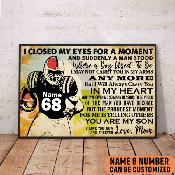 Football Motivation It’s Not How Big You Are Poster Personalized Ideal Gift For Son