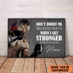 AMERICAN PROFESSIONAL BOXER with Motivational Saying Poster Ideal Gift