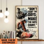 Muhammad Ali Quote Don’t Count the Days Poster – Motivational Wall Art