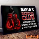 Boxing Club Sign Poster The Rest Of Your Life As A Champion Boxing Poster