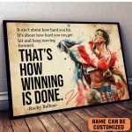 Boxing Gloves Rocky Balboa Quote Poster- Inspirational Wall Art