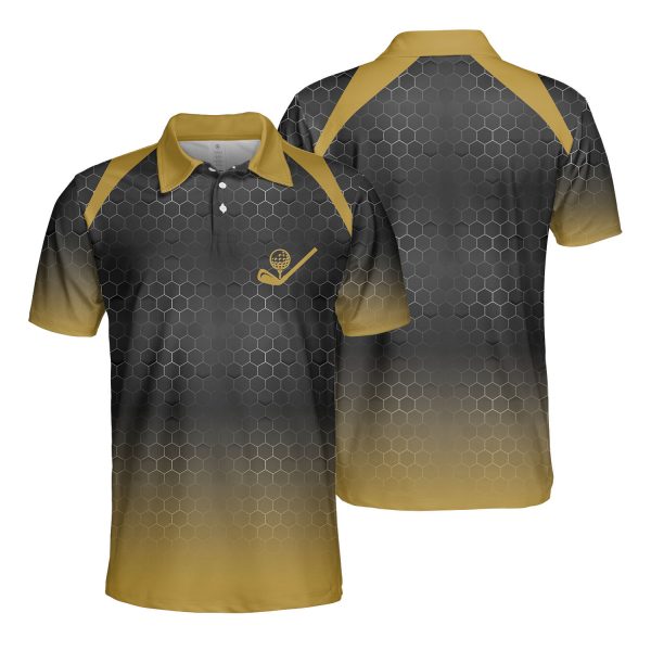 Strong Sports Style Honeycomb Motif Polo Shirt For Golfer Tennin Player Runner