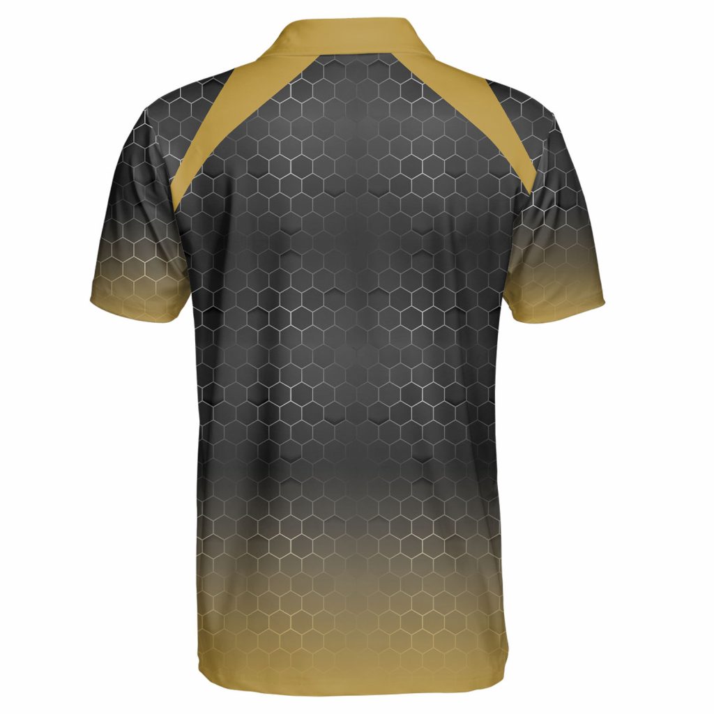 Strong Sports Style Honeycomb Motif Polo Shirt For Golfer Tennin Player Runner