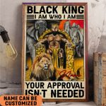 Personalized African American King Wall Art Black King Poster Inspiratonal Gift