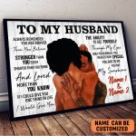 Afro Couple Letter From Husband to African Wife Poster Meaningful Gift For Black Couple