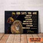 Personalized African American Wall Art God Say Black King Are Poster