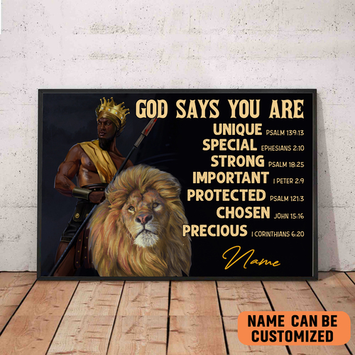 Customized Inspirational Posters for Black Man I’m King Vertical Poster
