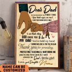 Custom Black Dad & Daughter Poster Meaningful African Wall Art Juneteenth Gift