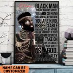 Black Man You Are A God By Nature , Black King Poster, African American Man Poster