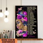Personalized Black Girl Magic Poster- African American Girl Wall Art