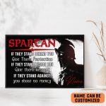 Spartan Poster If They Stand Behind You Poster Print, Spartan Fighter Wall Art