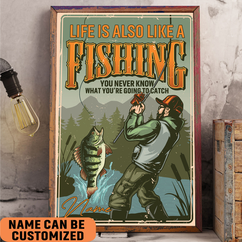 Fishing Lover You May See Me Struggle Poster Cutsom Motivation Quotes For Home Decor