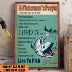 A Fisherman’s Prayer Poster Christian Wall Art Gift For Fisherman, Fishing Out Lover, God Believer