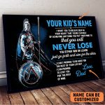 Personalized Spartan Poster To My Son Poster Print Wall Art Home Bedroom Mencave Decor