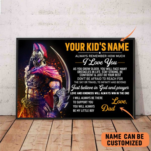Spartan Warrior Code Poster- Ancient Roman Spartan Motivational Wall Art Army Soldiers Dad Gift