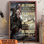 Viking Be Strong When You Are Weak Poster, Viking Poster, Vintage Viking Poster, Wall Decor