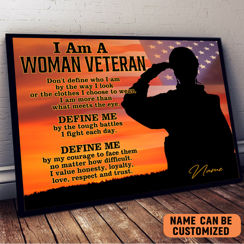 Veterans Are Sisters Mothers Grandmas Will Stand For Honor Poster Motivational Wall Art