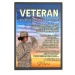 Veteran Proud Of What I Am Poster  Female Soldiers Wall Art Personalized Home Decor