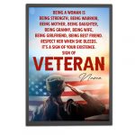 Sing Of Veteran Poster Army Soldiers Female Warrior Wall Art Woman’s Cave Home Decorate