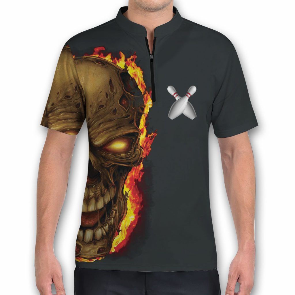 Bowl Curse Skull Bowling Polo Jersey Shirt