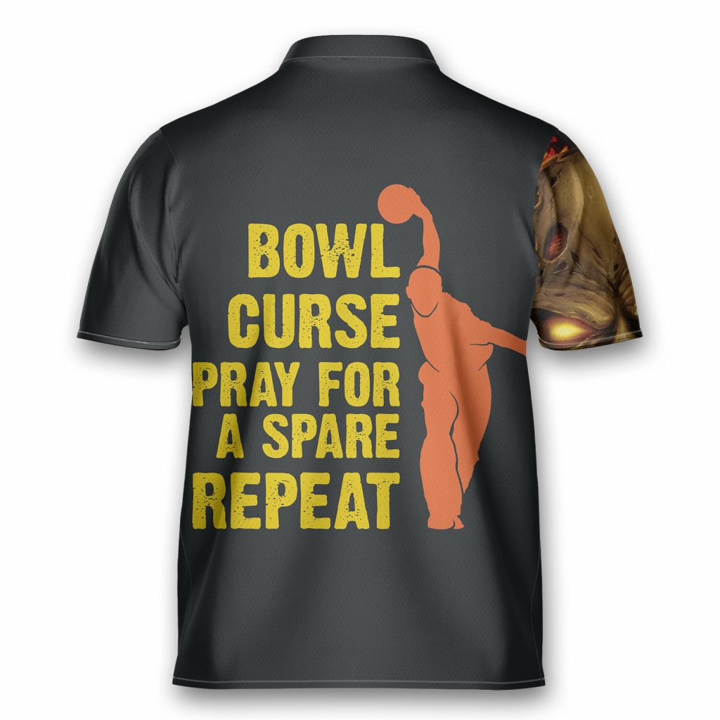 Bowl Curse Skull Bowling Polo Jersey Shirt