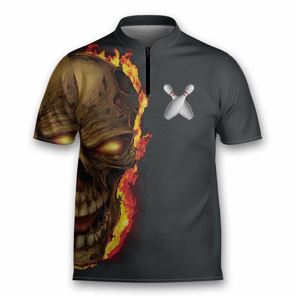 Bowl Curse Skull Bowling Polo Jersey Shirt