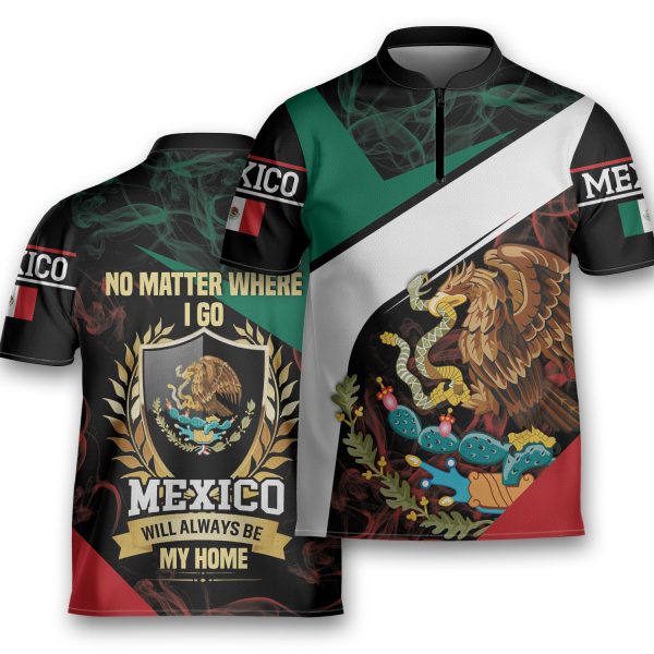 Personalized Mexico Will Always Be My Home Bowling Jersey Polo