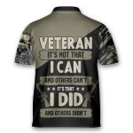 I Can I Did US Army Veteran Bowling Jersey Polo Shirt