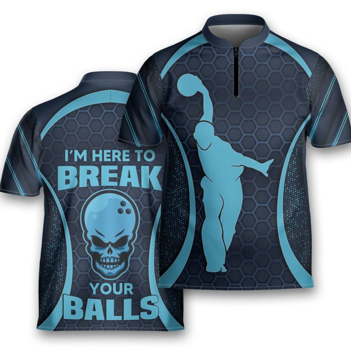 I’M Here To Break Your Balls Bowlers Polo Bowling Jersey