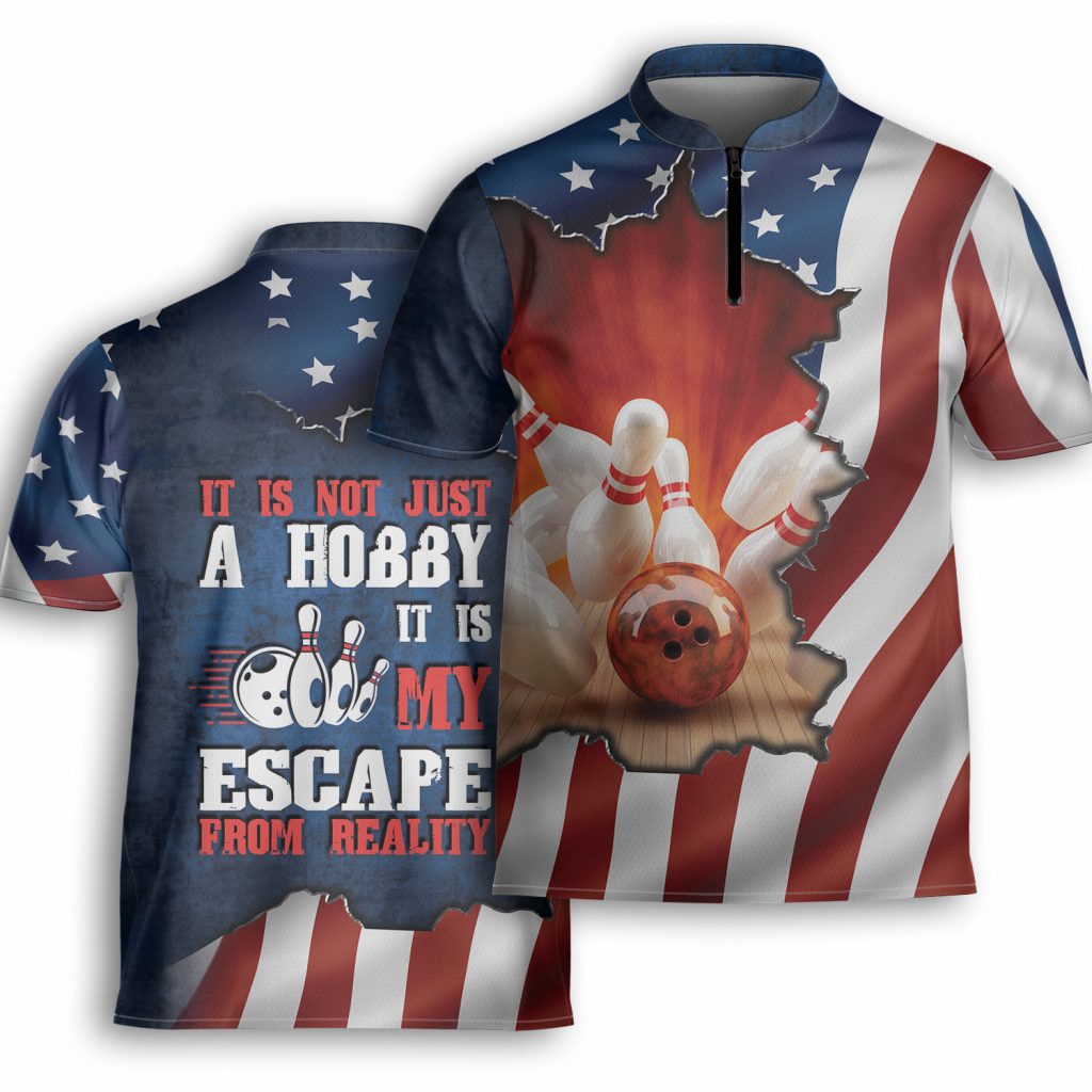 Custom It Is Not Just A Hobby It Is My Escape From Reality Bowling Jersey