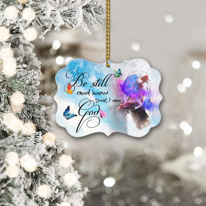 Be Still And Know That I Am God Wooden Ornaments Christmas Tree Hangging