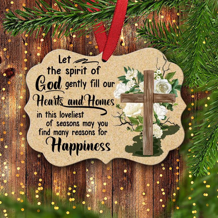 Let The Spirit Of God Gently Fill Our Hearts &Amp;Amp; Homes Wooden Ornament Christmas Tree Hangging