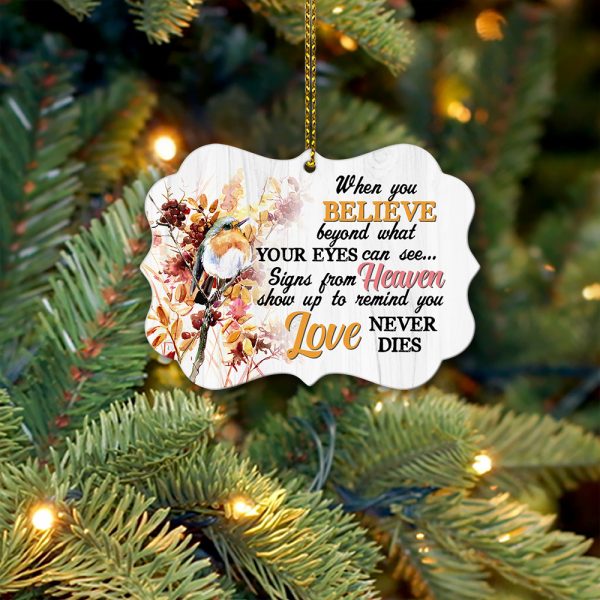 Only The Lord Can Turn Cross with Wings Wooden Ornament Christmas Gift