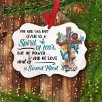 God Has Given Us Power And A Sound Min Wooden Ornaments Christmas Tree Hangging