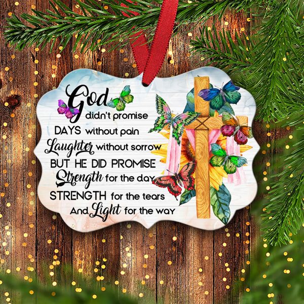 God promise Strength For the Day Wooden Ornaments Christmas Tree Hangging