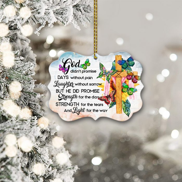 God Promise Strength For The Day Wooden Ornaments Christmas Tree Hangging