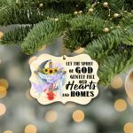 Let The Spirit Of God Our Hearts and Homes Wooden Ornaments Christmas Gift